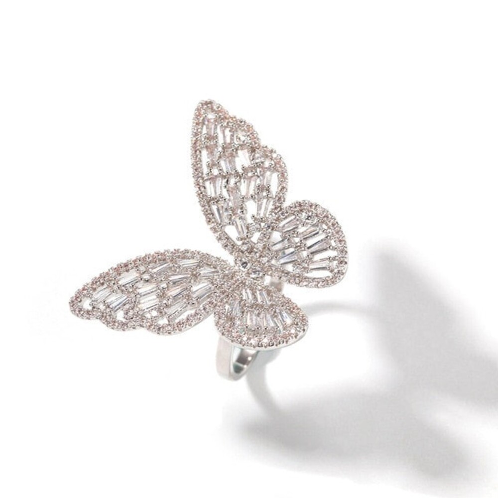 Iconic Butterfly CZ Resizable Ring Bling Bling
